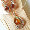 Baltics Amber earrings, sterling silver  - Other jewelry - 