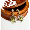 Baltics Green Amber Earrings sterling si - Kolczyki - 