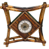 Bamboo Tiki Style clock c1950s - Articoli - 