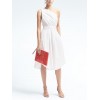 Banana Republic One Shoulder Poplin Dress - White - Obleke - £85.00  ~ 96.06€