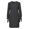 Banana Republic Tie Sleeve Shift Dress - Black - Dresses - £75.00 