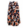 Banana Republic Women's Print Tie-Waist Midi Skirt, Navy/Orange Multi - Skirts - $79.99 