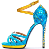 Barbara Bui Blue Metallic Snake Effect S - Sandalias - 