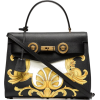 Barocco Print Icon Leather Bag - Hand bag - 