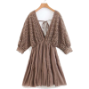 Bat sleeve V-neck large backless A-line - sukienki - $37.99  ~ 32.63€