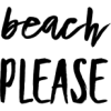 Beach Please - 插图用文字 - 