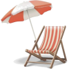 Beach chair - Ilustracije - 