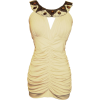 Beaded Bib Tank Top Junior Plus Size Khaki - sukienki - $24.99  ~ 21.46€