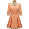 Beaded Collar Pleated Dress - Haljine - $35.00  ~ 222,34kn