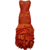 Beaded Embroidered Taffeta Long Gown Prom Holiday Dress Orange - Dresses - $154.99  ~ £117.79
