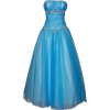 Beaded Mesh Fairy Prom Dress Formal Ball Gown Blue - Dresses - $179.99 