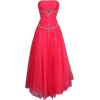 Beaded Mesh Fairy Prom Dress Formal Ball Gown Fuchsia - Dresses - $179.99 