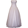 Beaded Mesh Fairy Prom Dress Formal Ball Gown White - Obleke - $179.99  ~ 154.59€