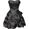 Beaded Taffeta Party Mini Bubble Dress Prom Holiday Charcoal - Dresses - $99.99 