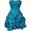 Beaded Taffeta Party Mini Bubble Dress Prom Holiday Turquoise - Dresses - $99.99 