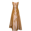 Beaded Taffeta Prom Formal Gown Holiday Party Cocktail Dress Bridesmaid Gold - Dresses - $99.99  ~ £75.99