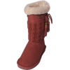 Bearpaw Womens Constantine 11-inch Sheepskin-lined Knit and Suede Boot Redwood - Boots - $49.99 
