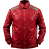 Beat It Red Leather Jacket - Куртки и пальто - $266.00  ~ 228.46€