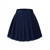 Beautifulfashionlife Girl's Mini Tennis Sport Shorts A-line Elastic Skirt Navy Blue,L - Saias - 