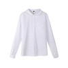 Beautifulfashionlife Women`s Cotton White Long Sleeve Shirts with Pocket - Shirts - $33.69 