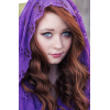 Beautiful girl in purple shawl - Ljudi (osobe) - 