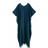 Beautybatik Beach Caftan Kaftan Loungewear Maxi Long Dress Plus XL to 4X - Dresses - $30.99 