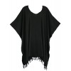 Beautybatik Boho Solid Tunic Blouse Kaftan Caftan Top Sz XL to 4X - Shirts - $26.99 