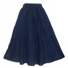 Beautybatik Cotton Plus Size Boho Bohemian Long Maxi Tier Skirt with Pockets - Skirts - $37.99  ~ £28.87