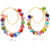 Beck Jewels Lune Hoops - Millefiori - Aretes - 