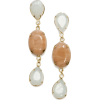 Beidge Stone Earrings Earrings Beige - Aretes - 