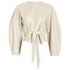 Beige Vegan Leather Tie Top - Otros - 