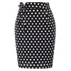 Belle Poque Retro Polka Dots Lacing High Waist Slim Fit Pencil Skirt BP733 - Skirts - $9.88 