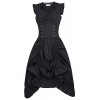 Belle Poque Steampunk Gothic Victorian Ruffled Dress Sleeveless - Dresses - $24.99 