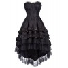 Belle Poque Steampunk Gothic Victorian Strapless Swallow Tail Dovetail Dress - Vestidos - $52.99  ~ 45.51€