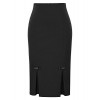 Belle Poque Women Midi High Waist Office Stretchy Pencil Skirt with Bow-Knot BP587 - Skirts - $13.98 