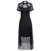 Belle Poque Women Vintage Black Steampunk Gothic Victorian Lace Dress - Vestiti - $25.99  ~ 22.32€