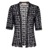 Belle Poque Women's Lace Shrug Cardigan Half Sleeve Open Front Crochet Bolero Jacket - Koszule - krótkie - $15.99  ~ 13.73€