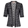 Belle Poque Women's Lace Shrug Cardigan Half Sleeve Scalloped Trim Crochet Bolero Jacket - Srajce - kratke - $13.99  ~ 12.02€