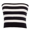 Belle Poque Women's Sexy Strapless Striped Off-Shoulder Bandeau Tube Crop Tops - Koszule - krótkie - $11.99  ~ 10.30€