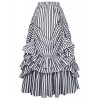 Belle Poque Women's Vintage Stripes Gothic Victorian Skirt Renaissance Style Falda - スカート - $32.99  ~ ¥3,713