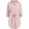 Belted Plain High Low Dress - Kleider - 
