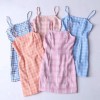 Belted small fresh suspenders bag hip skirt plaid dress - 连衣裙 - $27.99  ~ ¥187.54