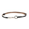 Belts for Women Thin Skinny Adjustable Solid Patent Leather Waist Belt - ベルト - $15.00  ~ ¥1,688
