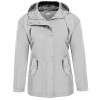 Beyove Women's Hooded Long Sleeve Zip up Rainproof Windproof Jacket Raincoat - Outerwear - $24.99 