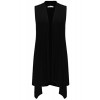 Beyove Women's Sleeveless Asymmetric Open Front Drape Cardigan Sweater Vest - Camisa - curtas - $8.99  ~ 7.72€