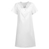 Bifast Women Cotton Short Sleeve A-Line Ruffle Hem Lace Prints Sleepwear Dress Victorian-Style S-XXL Nightgown - Dresses - $16.99 