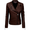 Biker Women's Brown lambskin leather Jacket - Jakne in plašči - 203.00€ 