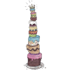 Birthday cake - Иллюстрации - 