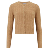 Biscuit Beige Vintage Style Cardigan - Puloverji - 