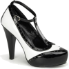 Black And White T Strap Pin Up Pump - 10 - Shoes - $54.00  ~ £41.04